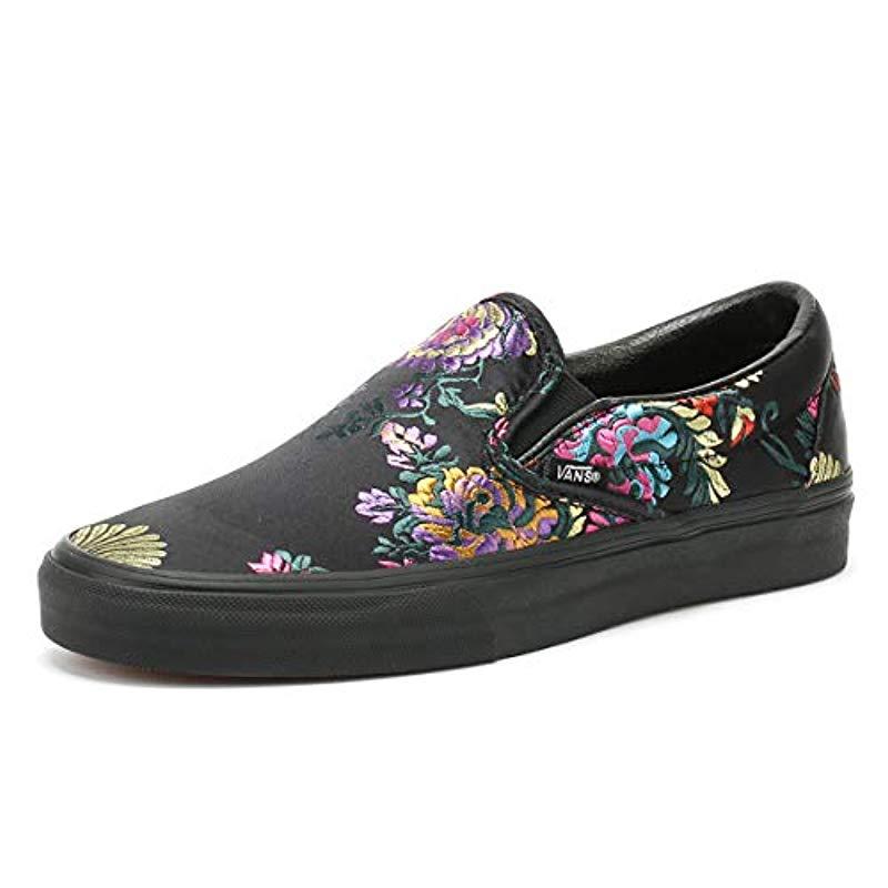 Men's Classic Slip On Festival Satin S Black Trainers-uk 8 Men's Classic Slip On Festival Satin S Black Trainers-uk 8