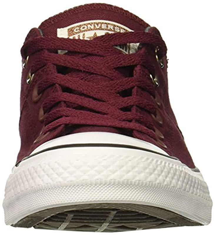 Converse Chuck Taylor All Star Plaid Lined Madison Low Top Sneaker Dark Burgundy white 7 M Us Lyst