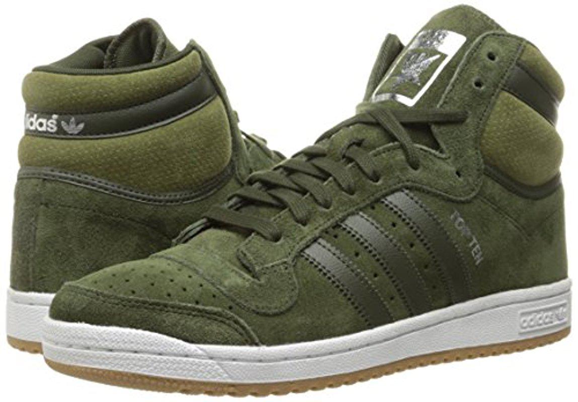 Unsuitable To emphasize arch adidas Originals Adidas Top Ten Hi Fashion Sneaker in Green for Men | Lyst