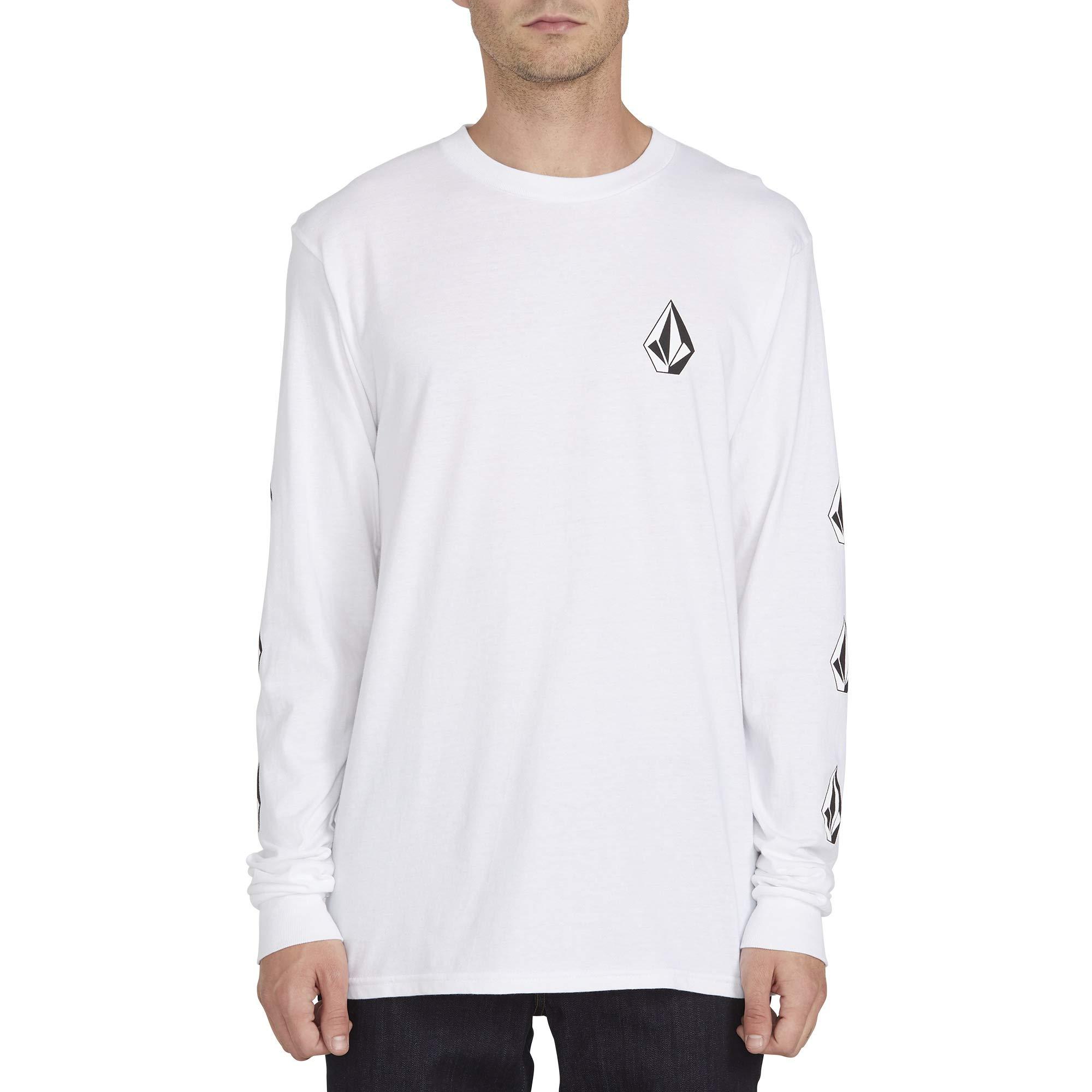 Volcom Mens Deadly Stones Long Sleeve T-shirt T Shirt in White for Men ...