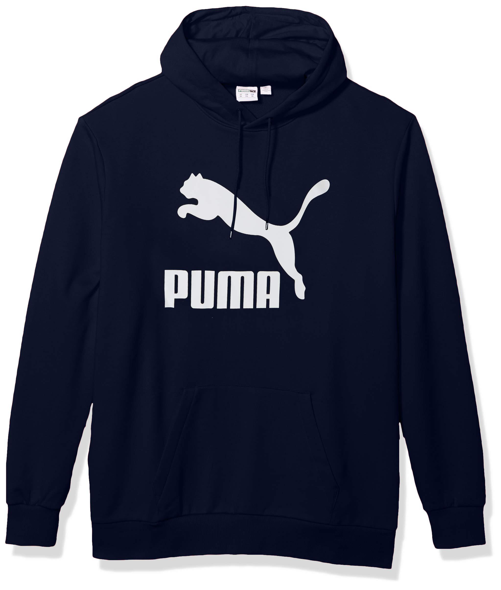 PUMA Cotton Classics Logo Hoodie in Blue for Men - Save 47% - Lyst