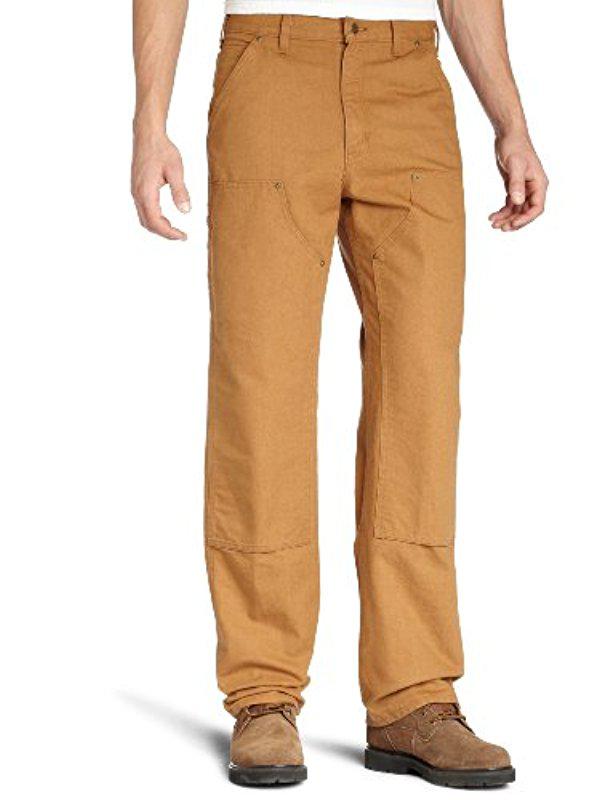 carhartt men's double front work dungaree washed duck b136