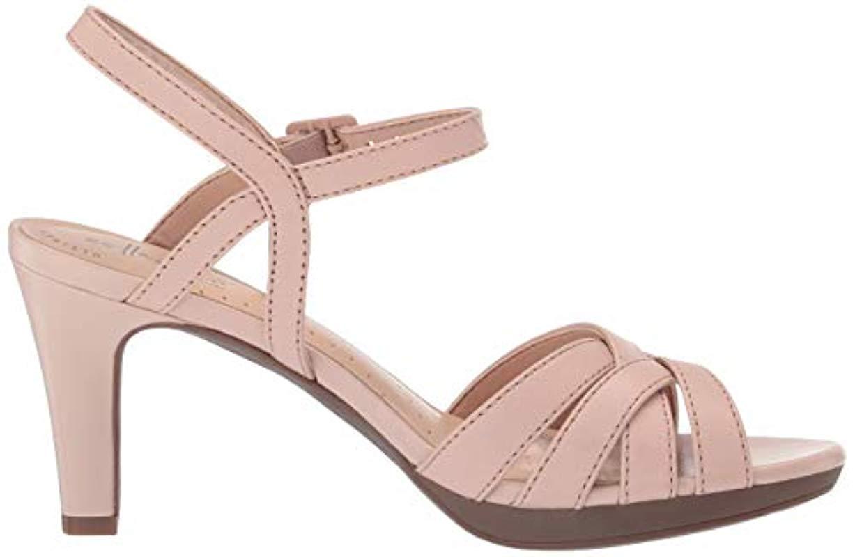 Clarks Adriel Wavy Heeled Sandal in Pink | Lyst UK