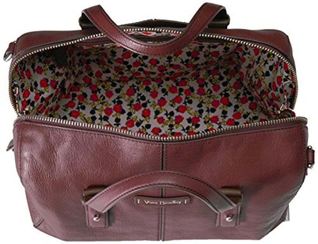 vera bradley leather satchel