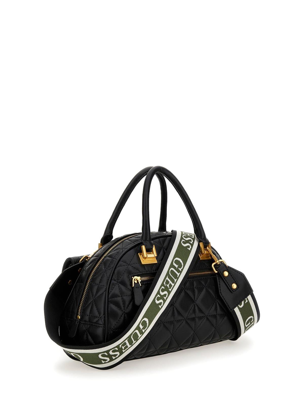 Guess Mildred Bowler Satchel in Black | Lyst