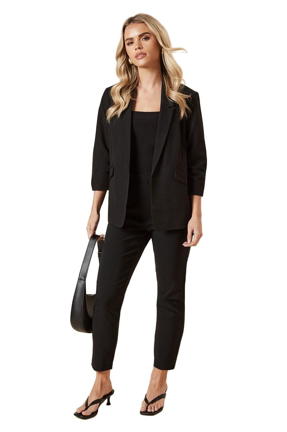 Dorothy Perkins Petite Bengaline Skinny Trousers in Black Lyst UK