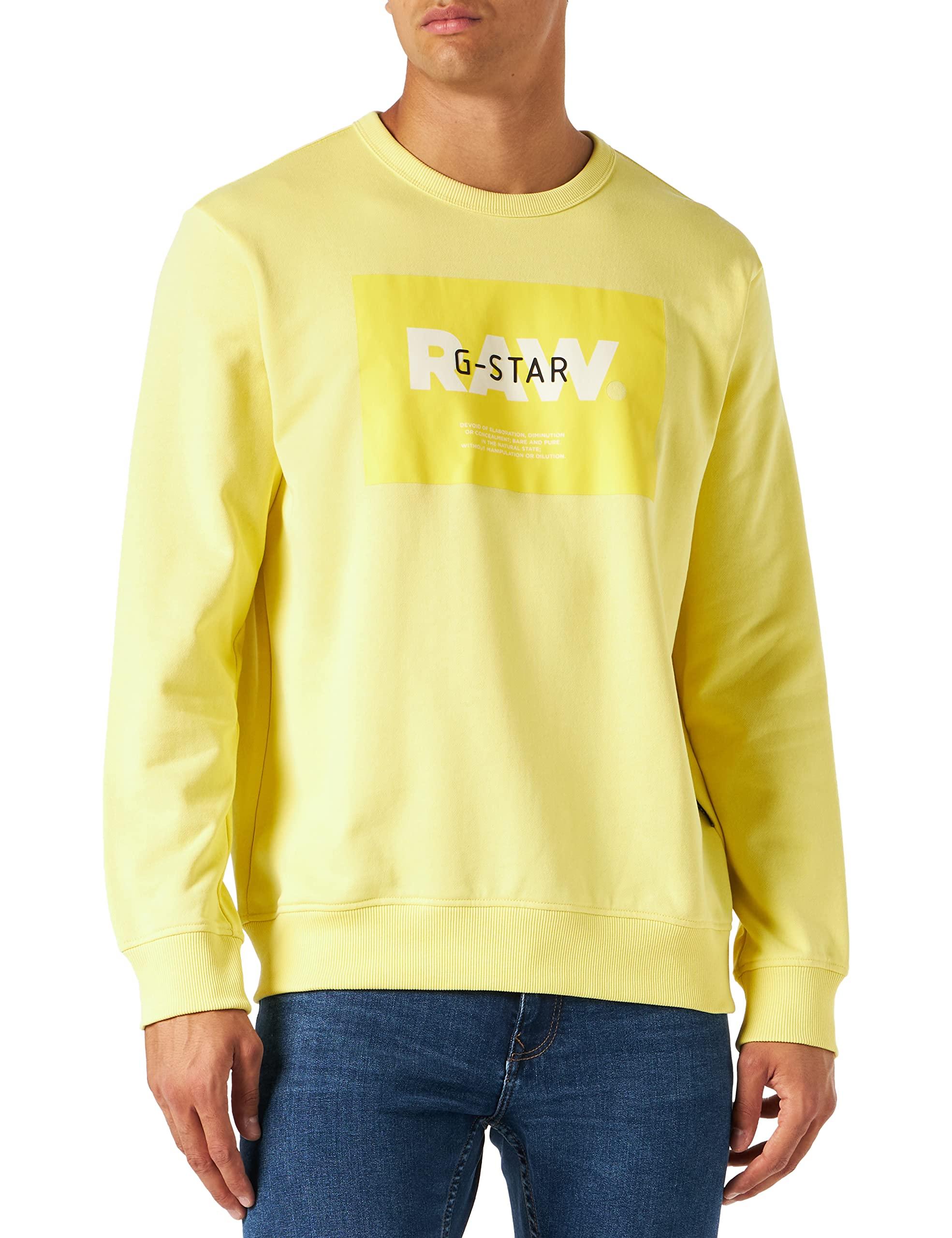 G-Star RAW Originals Logo Sweatshirt in Yellow for Men | Lyst UK