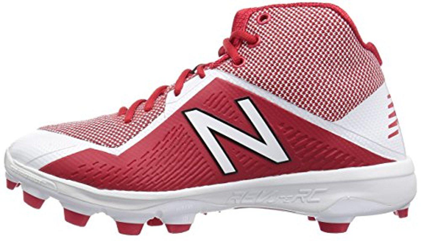 New Balance Lace 4040v4 Metal Mid Metal Cleats Shoes in Red/White (Red) for  Men - Save 40% | Lyst