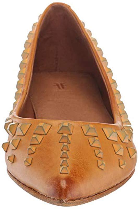 frye sienna deco stud ballet flat