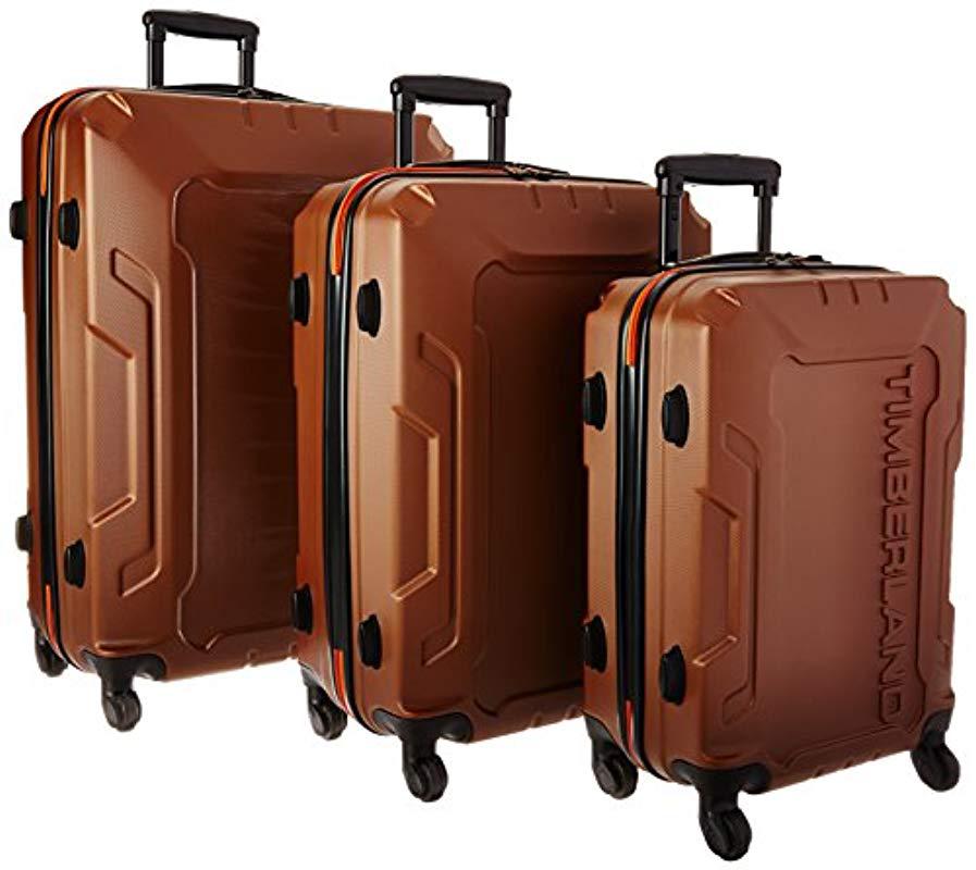 Timberland Synthetic 4 Piece Spinner Luggage Set in Brown for Men - Lyst