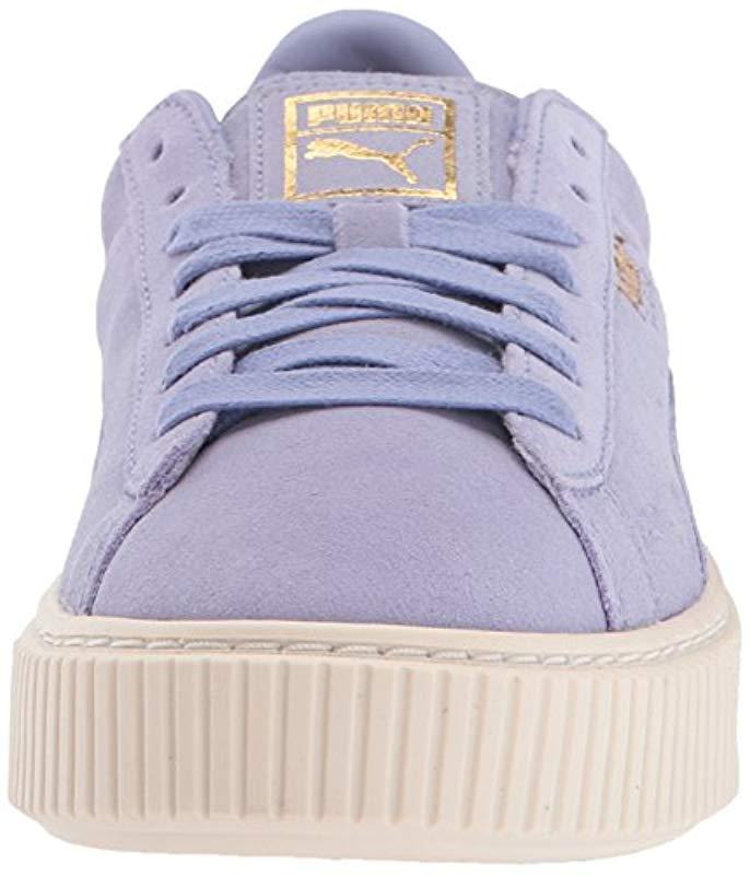 puma suede platform purple