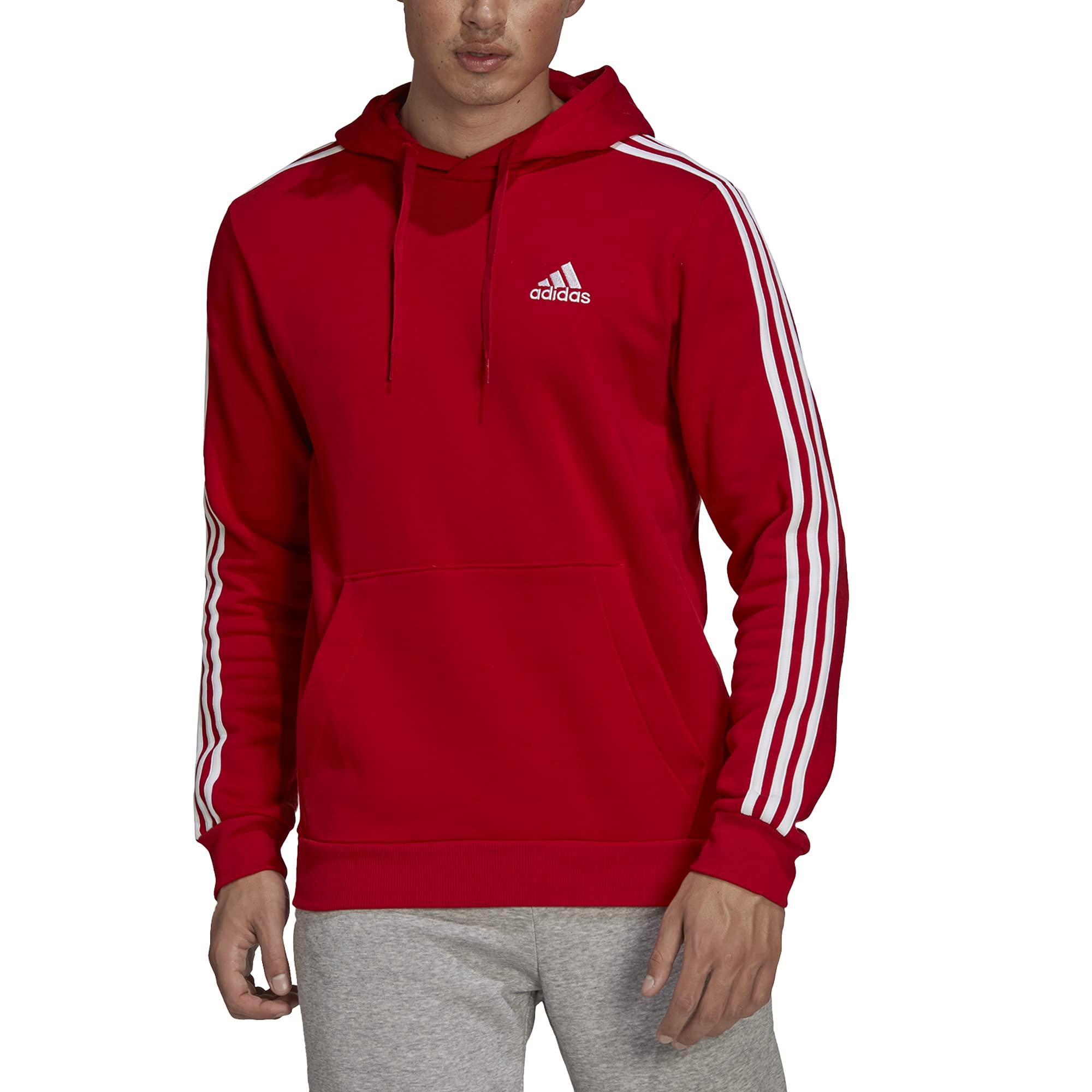 adidas M 3s Fl Hd Sweatshirt in het Rood voor heren - Bespaar 47% | Lyst NL