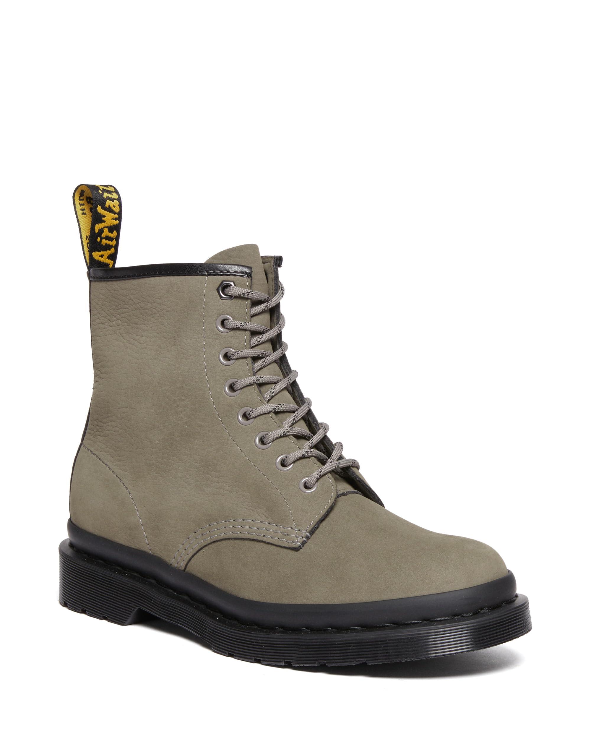 Dr martens green canvas boots hotsell