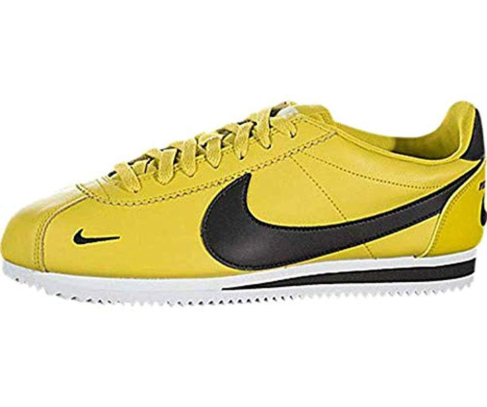nike cortez premium yellow
