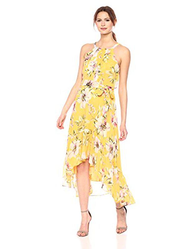 vince camuto yellow floral dress