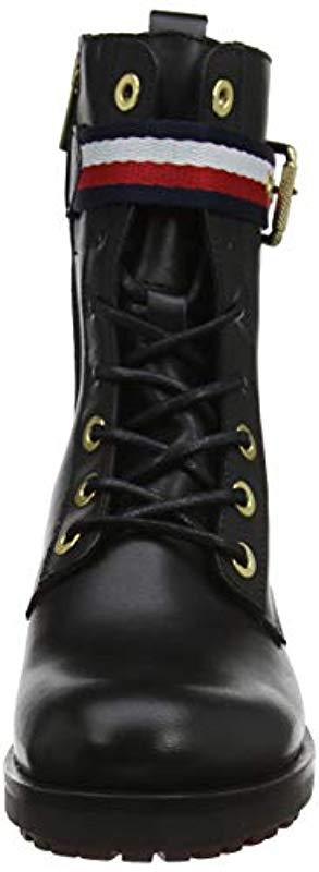tommy hilfiger corporate belt biker boots