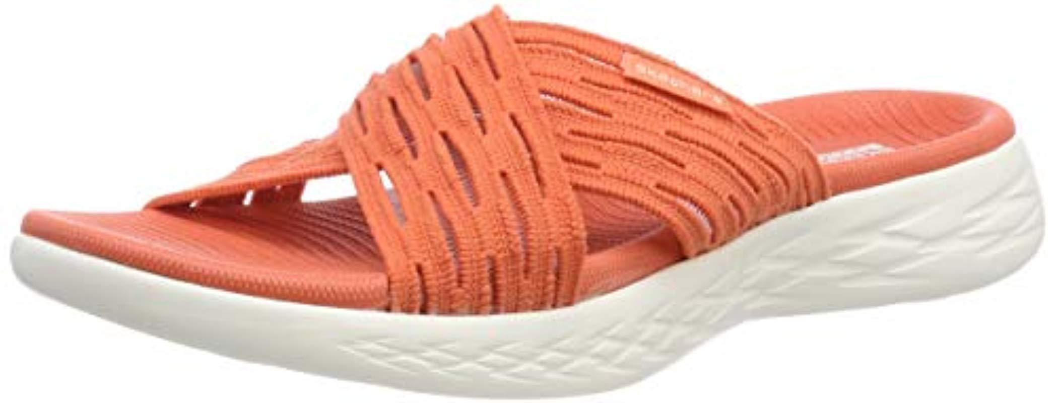 sandali skechers arancione