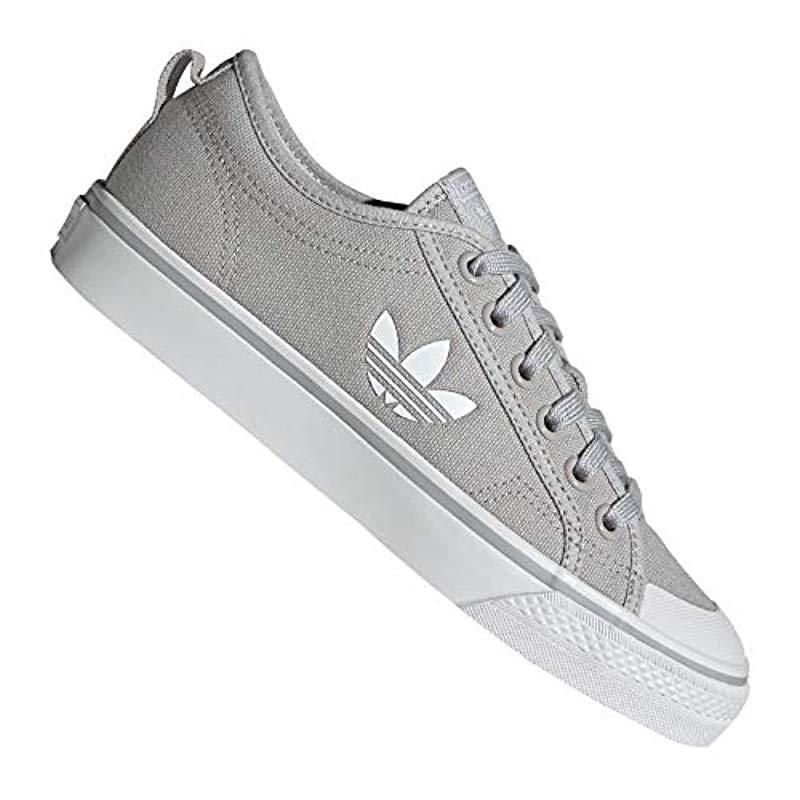 adidas Nizza Trefoil W Trainers in Gray - Lyst