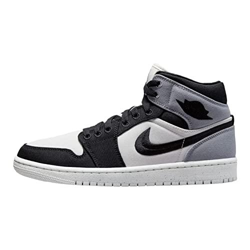 Nike Air Jordan 1 Mid Canvas Mid Top Trainers in White Lyst UK