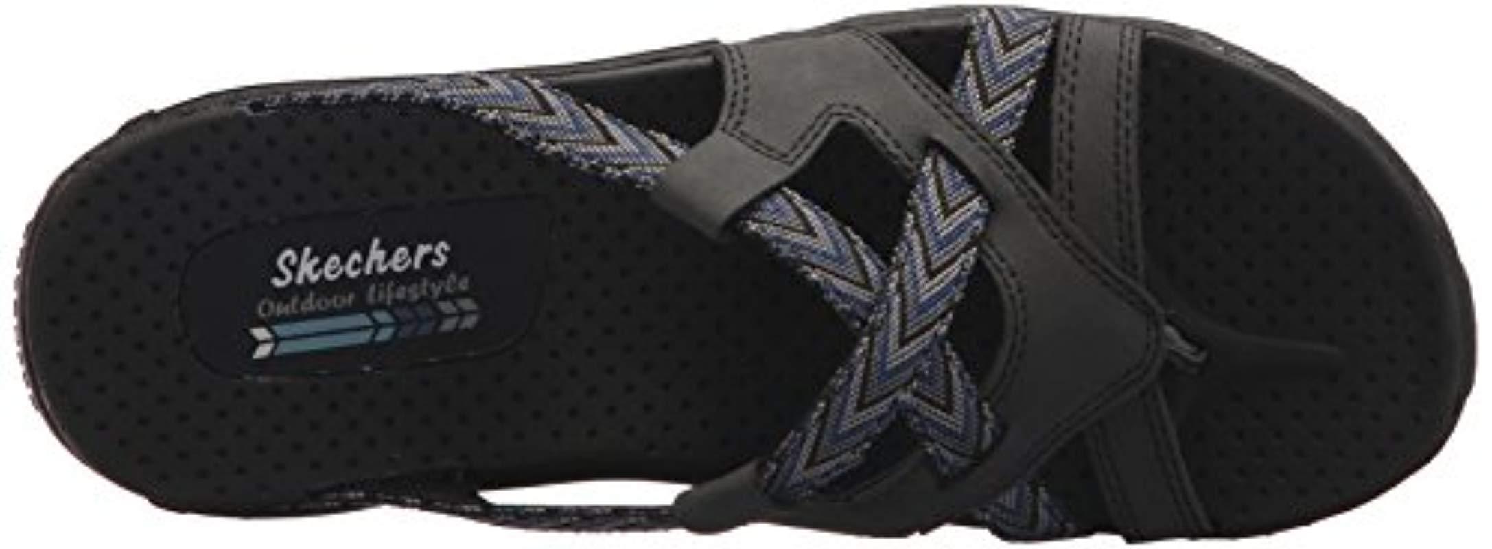 Skechers Reggae-Soundproof-Thong Slide Multi-strap Sandal in Black - Lyst