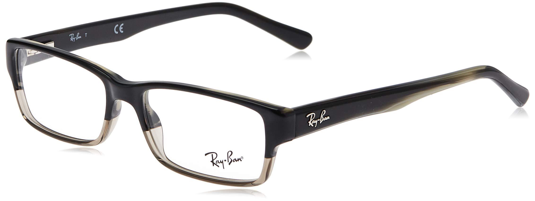 Ray-Ban Rx5169 Rectangular Prescription Eyeglass Frames in Gray for Men