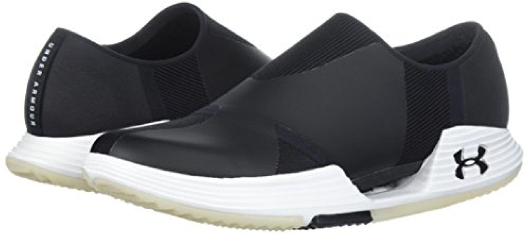 Under Armour Speedform Amp 2.0 Slip Sneaker in Black | Lyst