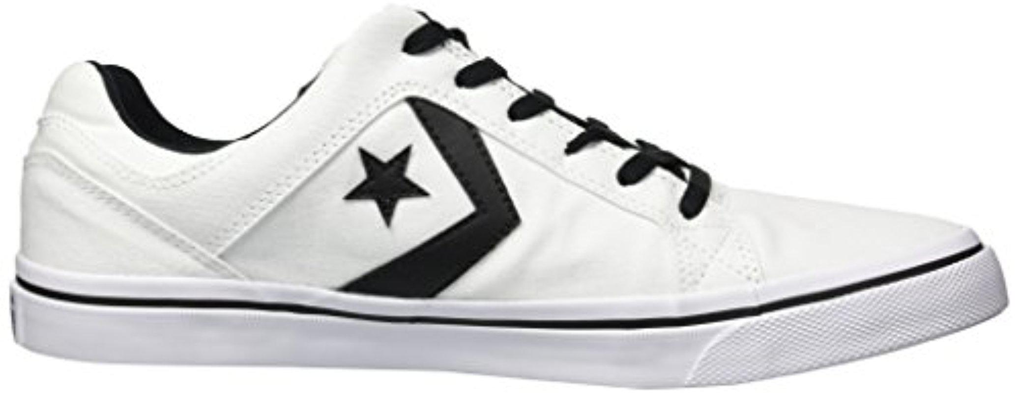 Converse El Distrito Canvas Low Top Sneaker in White/Black/White (White)  for Men | Lyst