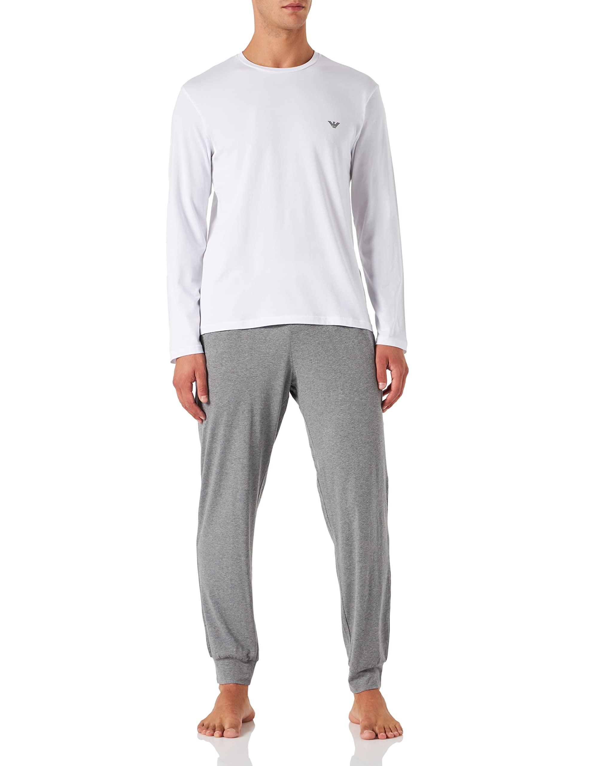 Emporio Armani Endurance Long Sleeve T-shirt And Pants Pajama Set in Gray  for Men | Lyst