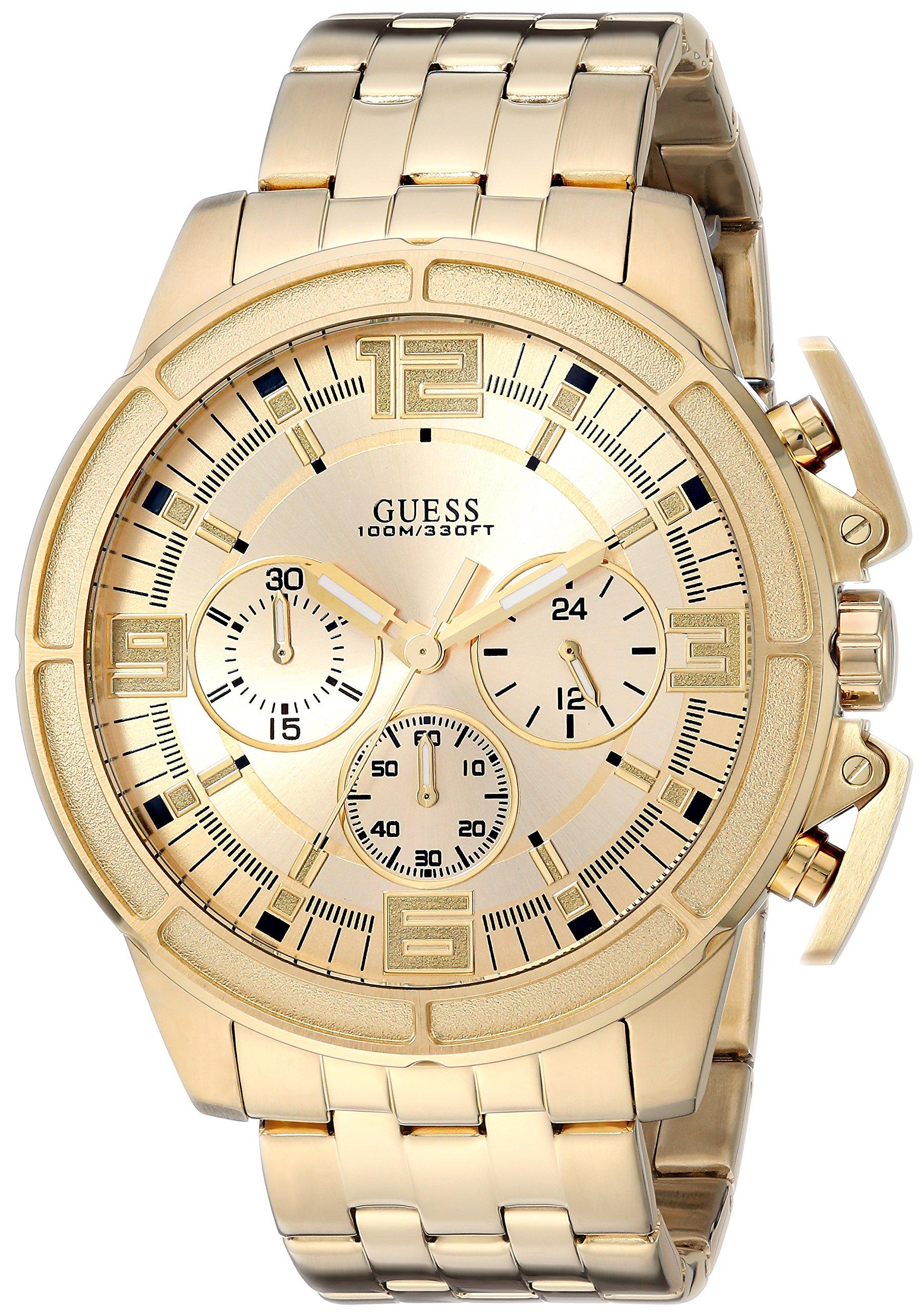 Guess Stainless Steel Bracelet Watch in Gold-Tone (Metallic) for Men - Lyst