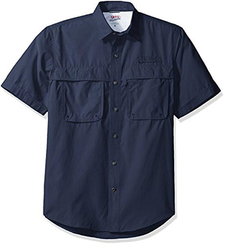 Izod Saltwater Easy Care Fishing Short Sleeve Shirt in Blue for Men - Lyst