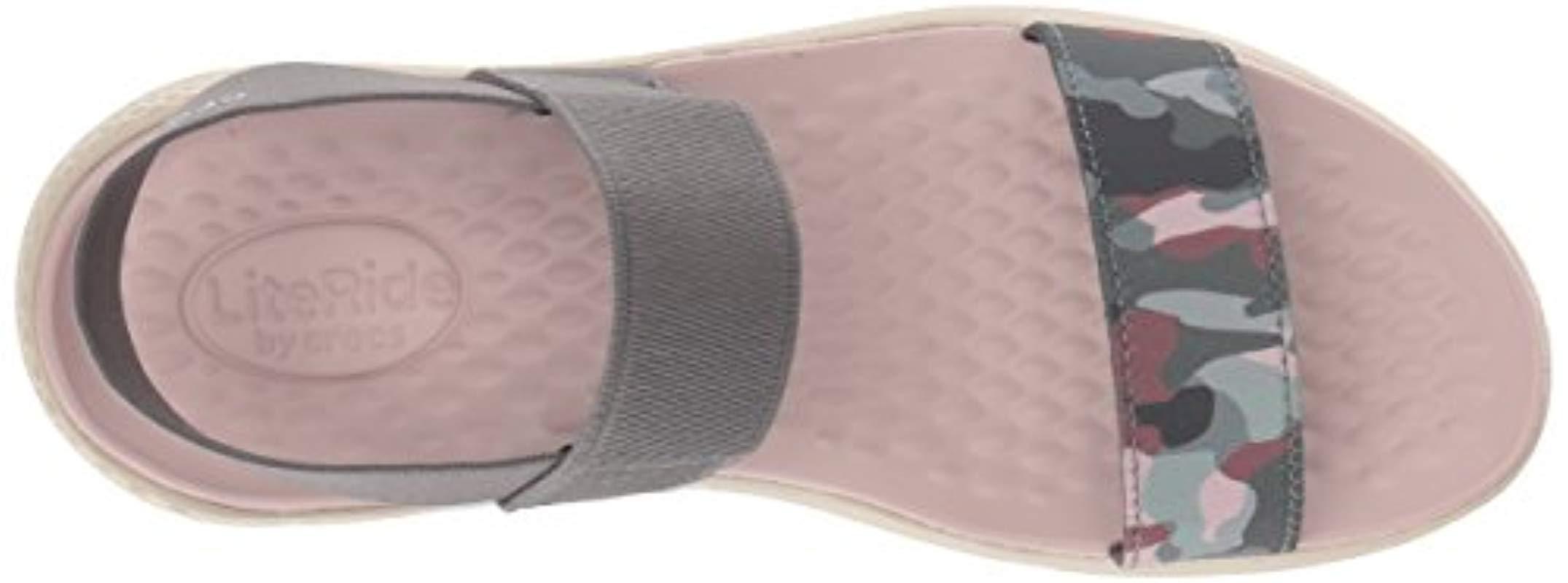 crocs women's literide graphic sandal
