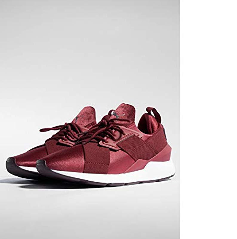 puma muse satin bordeaux