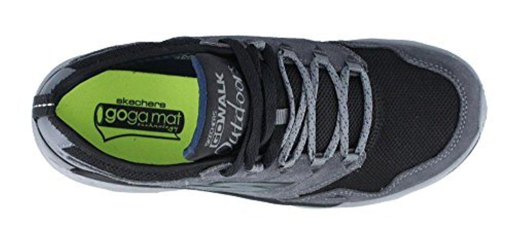 Skechers Suede Performance Go Outdoor-voyage Walking Shoe in Charcoal/Black  (Black) for Men - Lyst