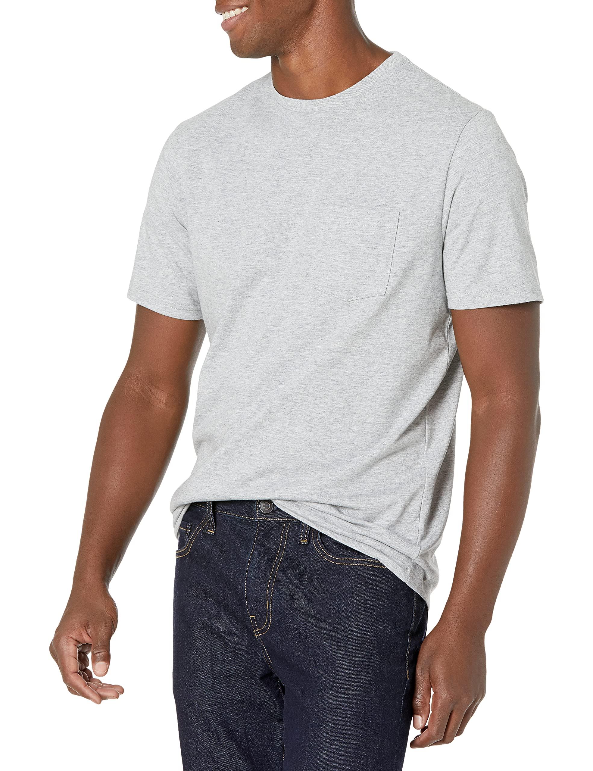Amazon Essentials Slim-fit Short-sleeve Crewneck Pocket T-shirt in White  for Men | Lyst