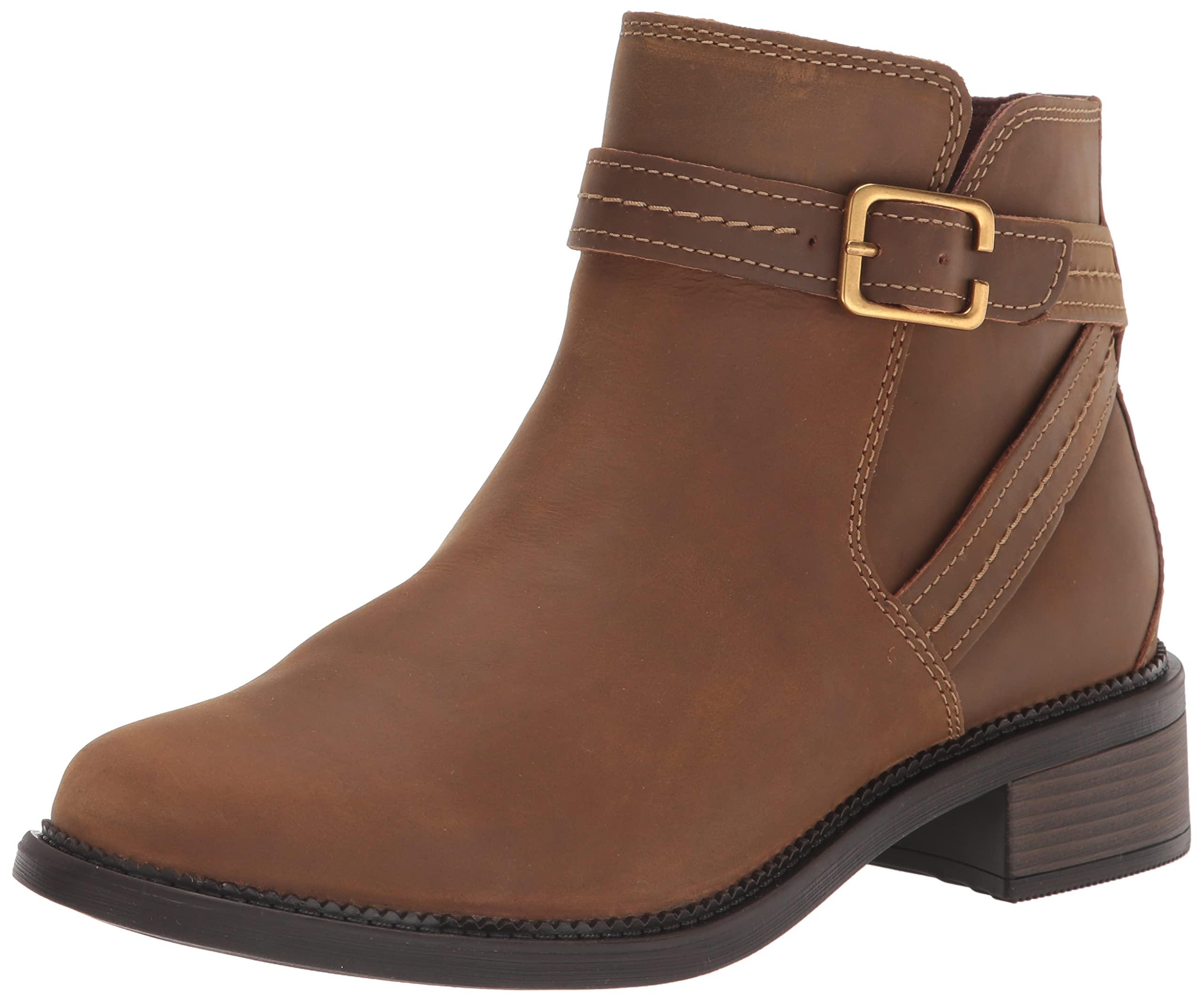 clarks tan ankle boots