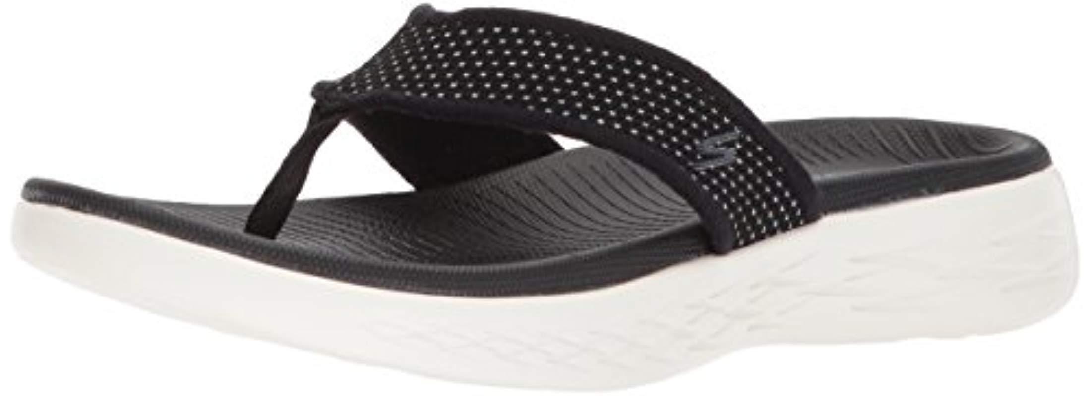 Skechers Black On The Go 600 15300 Flip Flop