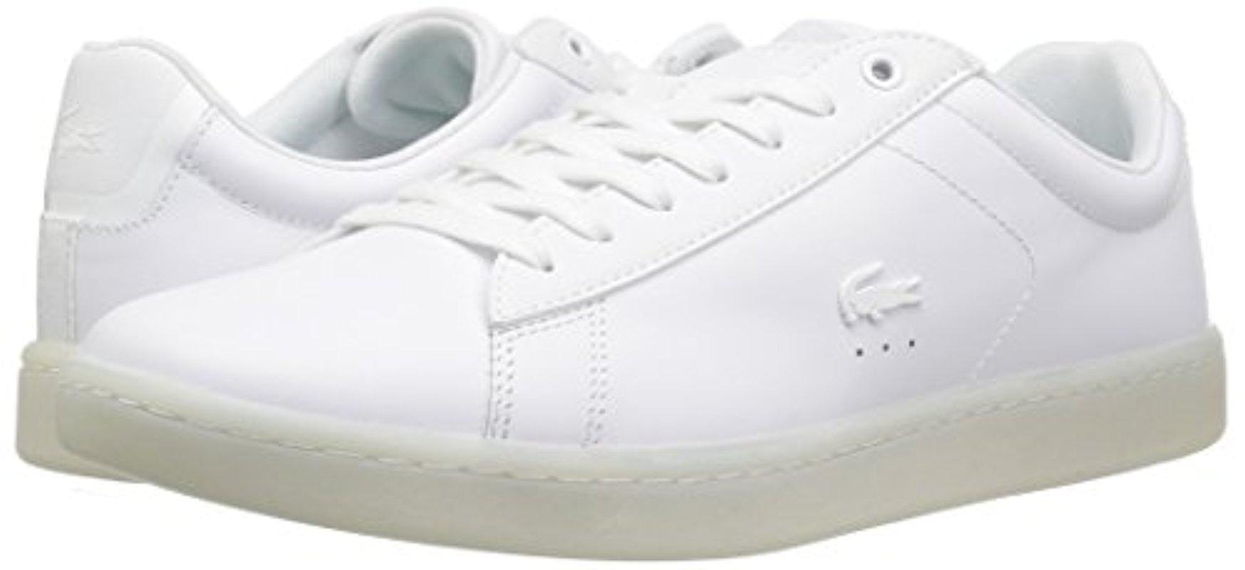 lacoste carnaby evo 118 sneakers white with gold trims