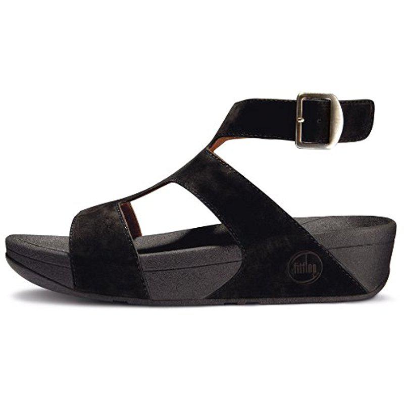 Fitflop Arena Patent Gladiator Sandal in Black | Lyst