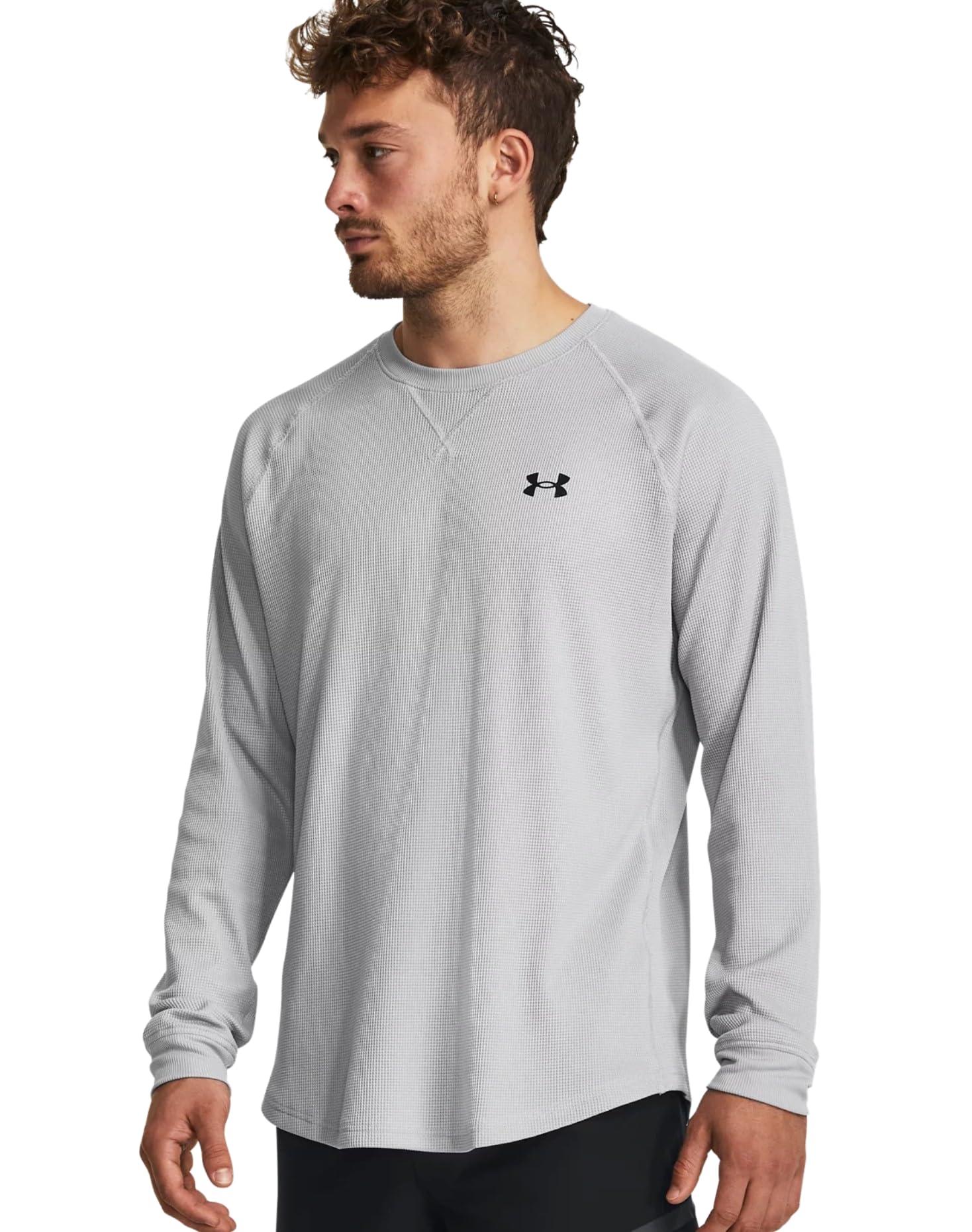 Under Armour Ua Waffle Crew Long Sleeve in Grey for Men Lyst UK