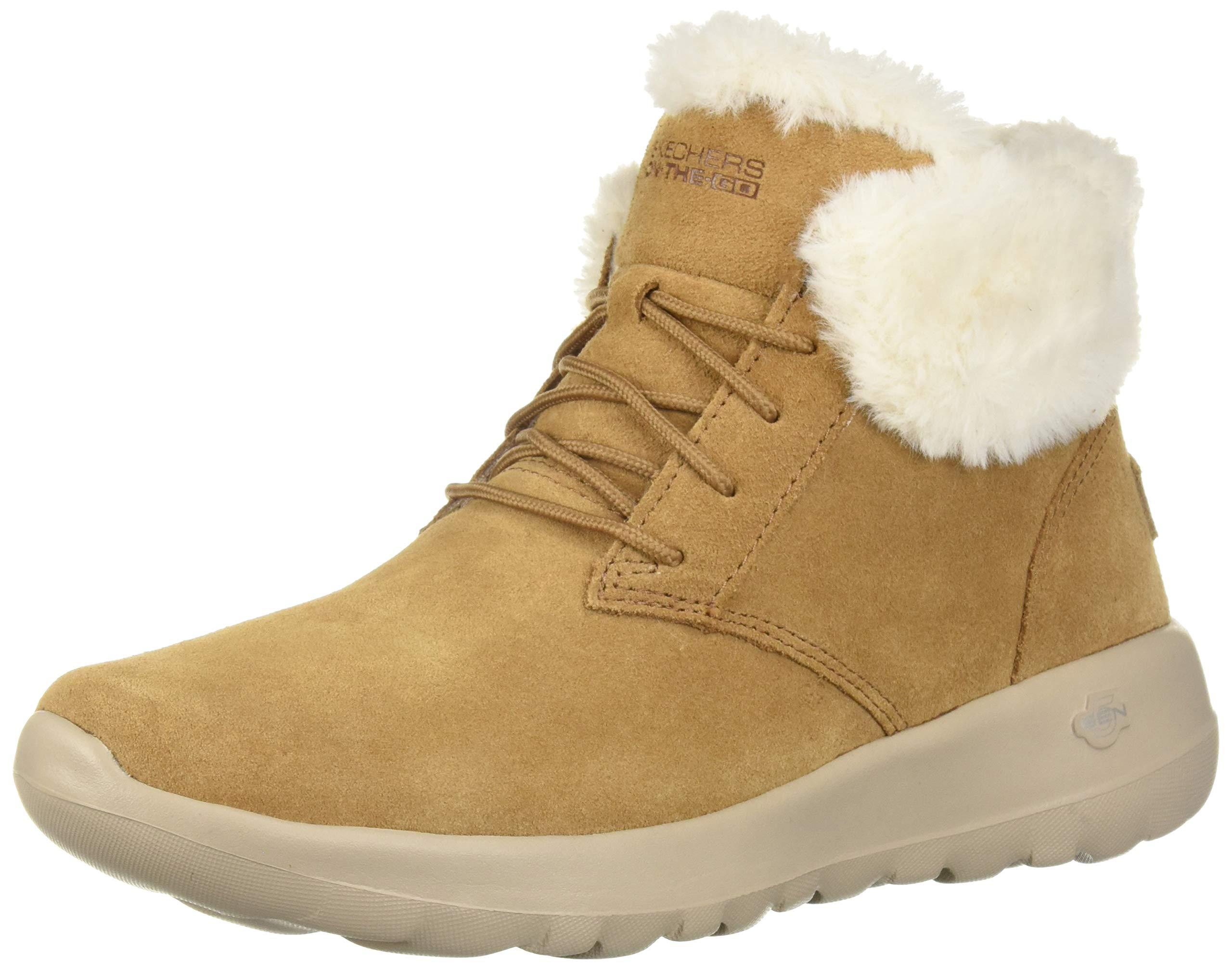 skechers on the go joy lace up boots