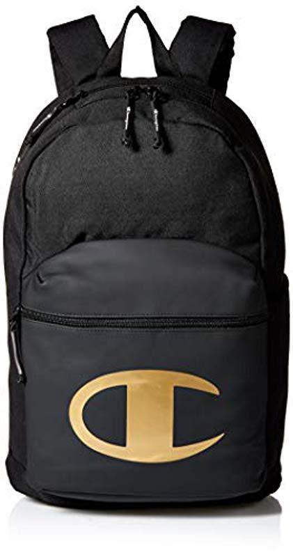 champion backpack black and gold