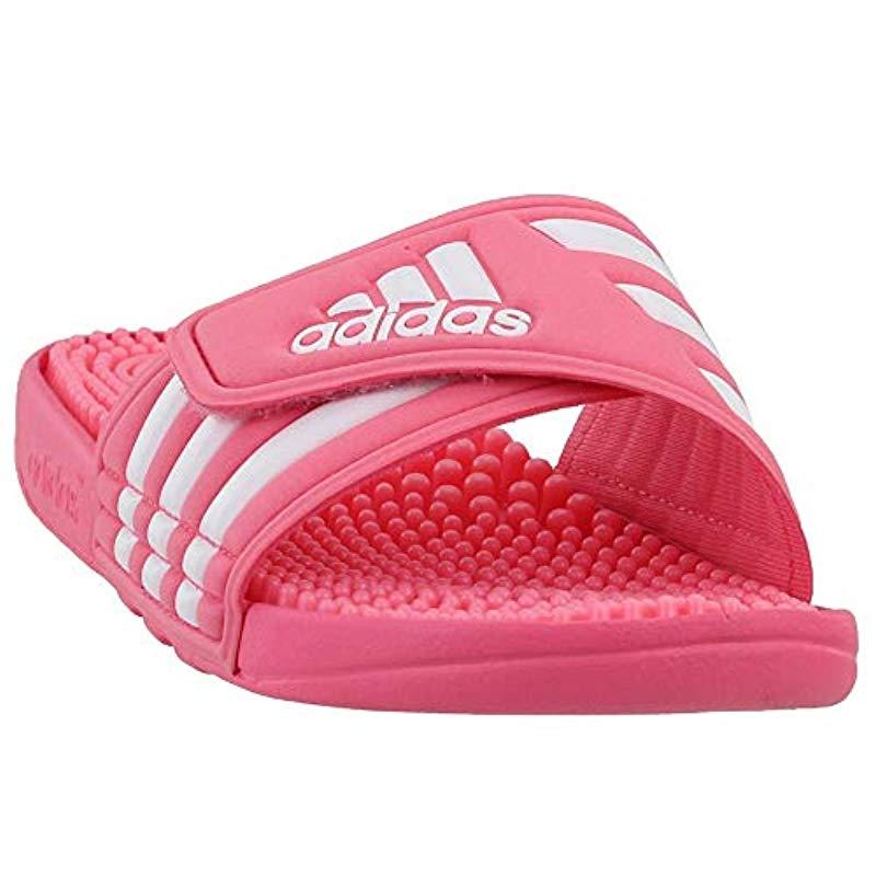 adidas Adissage Slide in Chalk Pink/White/Chalk Pink (Pink) | Lyst