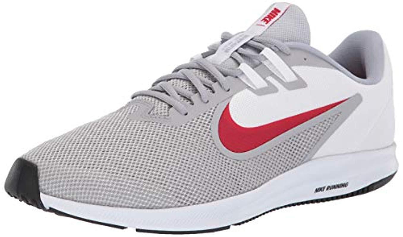 Nike Downshifter 9 Running Shoe, Wolf Grey/university Red in Gray for Men |  Lyst