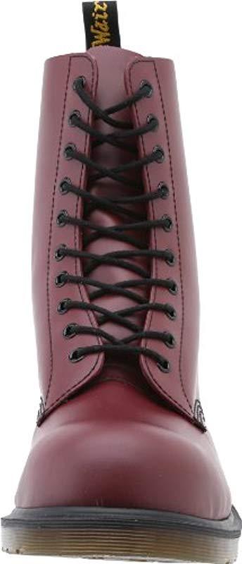 Dr. Martens 1919 Unisex Steel Toe Leather Boot in Cherry Red (Red) - Lyst