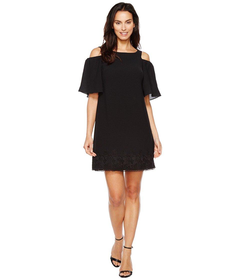 Adrianna Papell Cold Shoulder Dress in Black - Lyst
