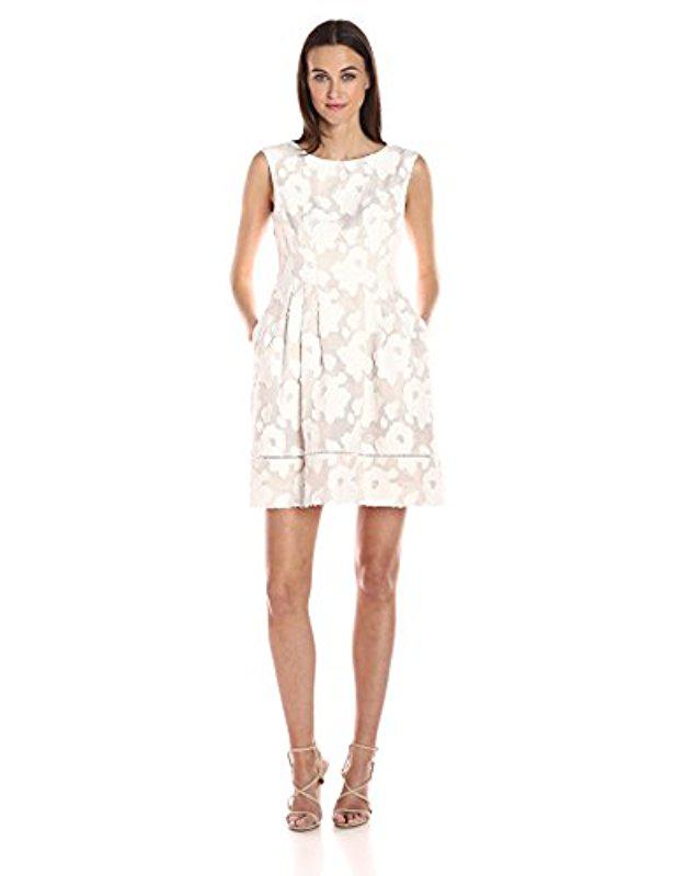 vince camuto lace fit and flare dress