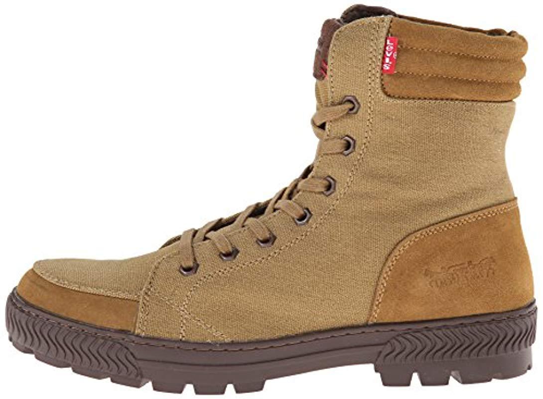 Levi's Clarckson Canvas Combat Boot in Natural for Men | Lyst