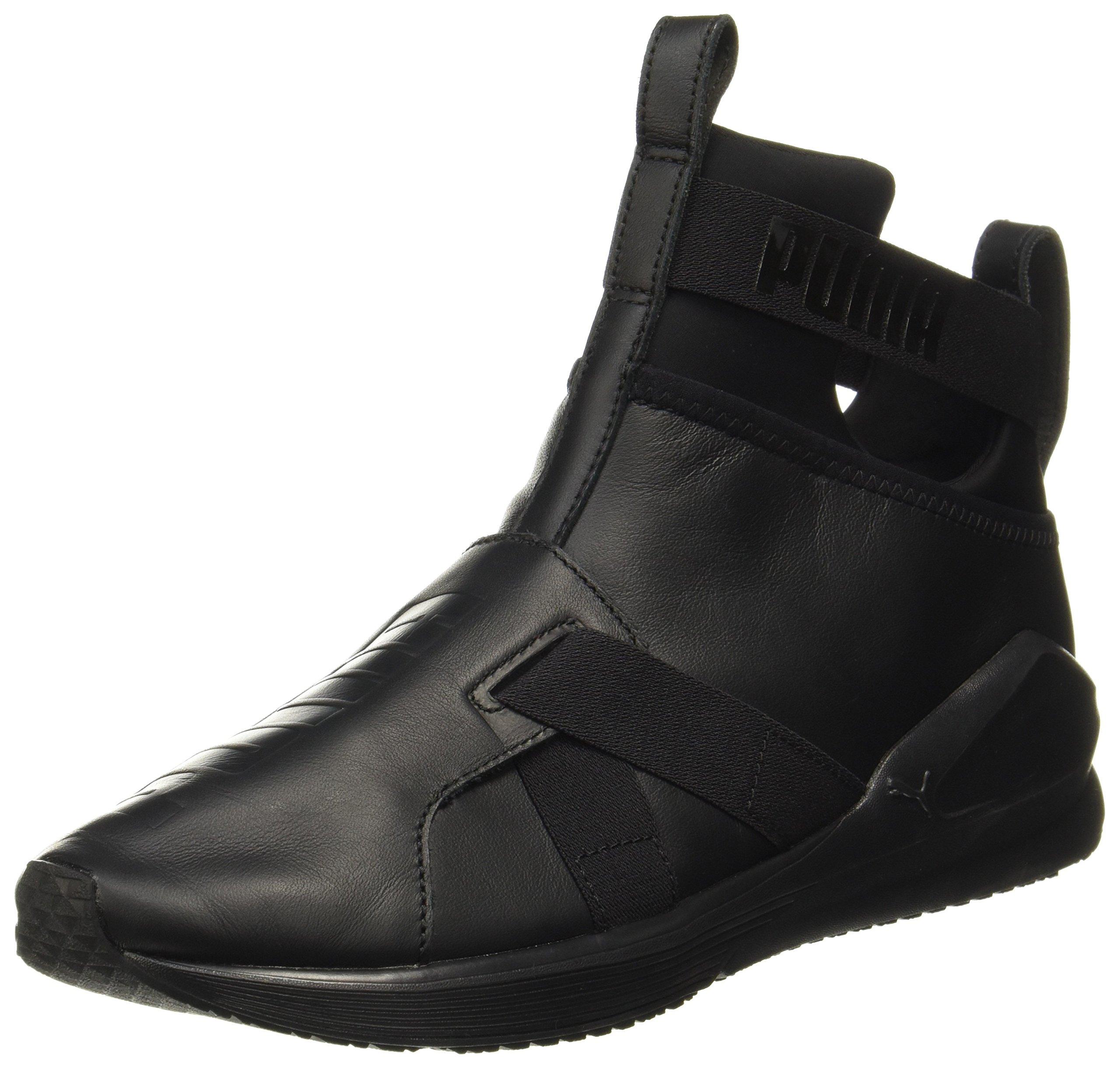 puma fierce strap leather wn's black
