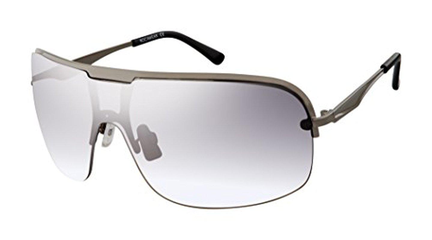Rocawear R1487 Gunbk Shield Sunglasses, Gunmetal Black, 78 Mm in