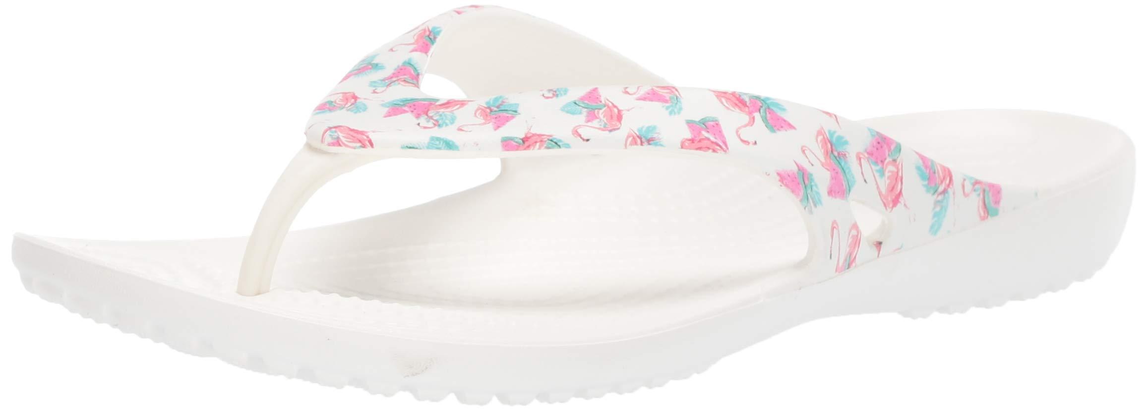 crocs flamingo flip flops